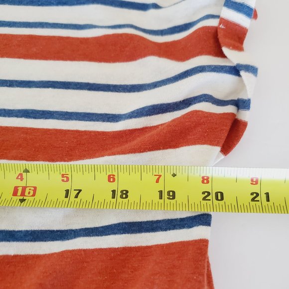 THREAD & SUPPLY Linen Burnt Orange Striped Dress - Picture 7 of 9